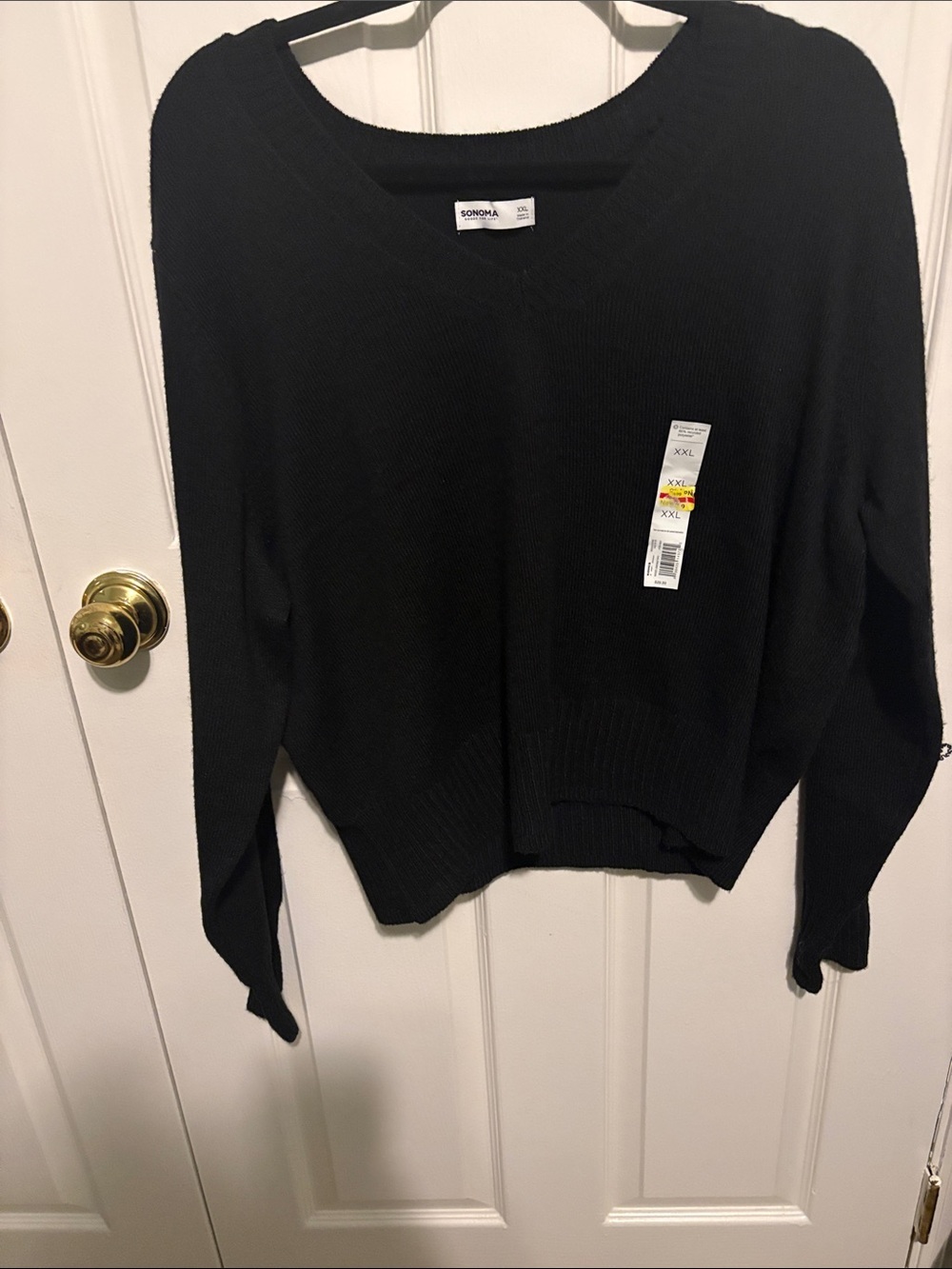 Sonoma Black V-Neck Pullover Sweater